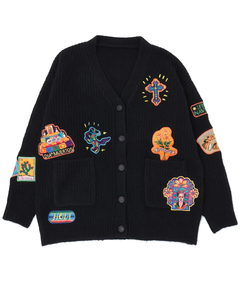 チチカカ |Rico メヒコアップリケ刺繍カーディガン