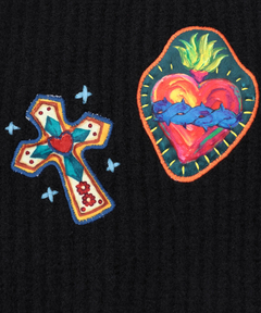 チチカカ |Rico メヒコアップリケ刺繍カーディガン