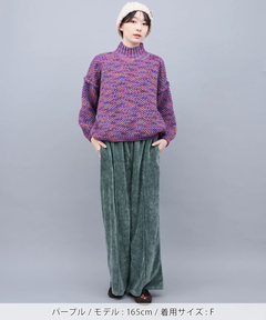 チチカカ |メランジハイネックニットプルオーバー