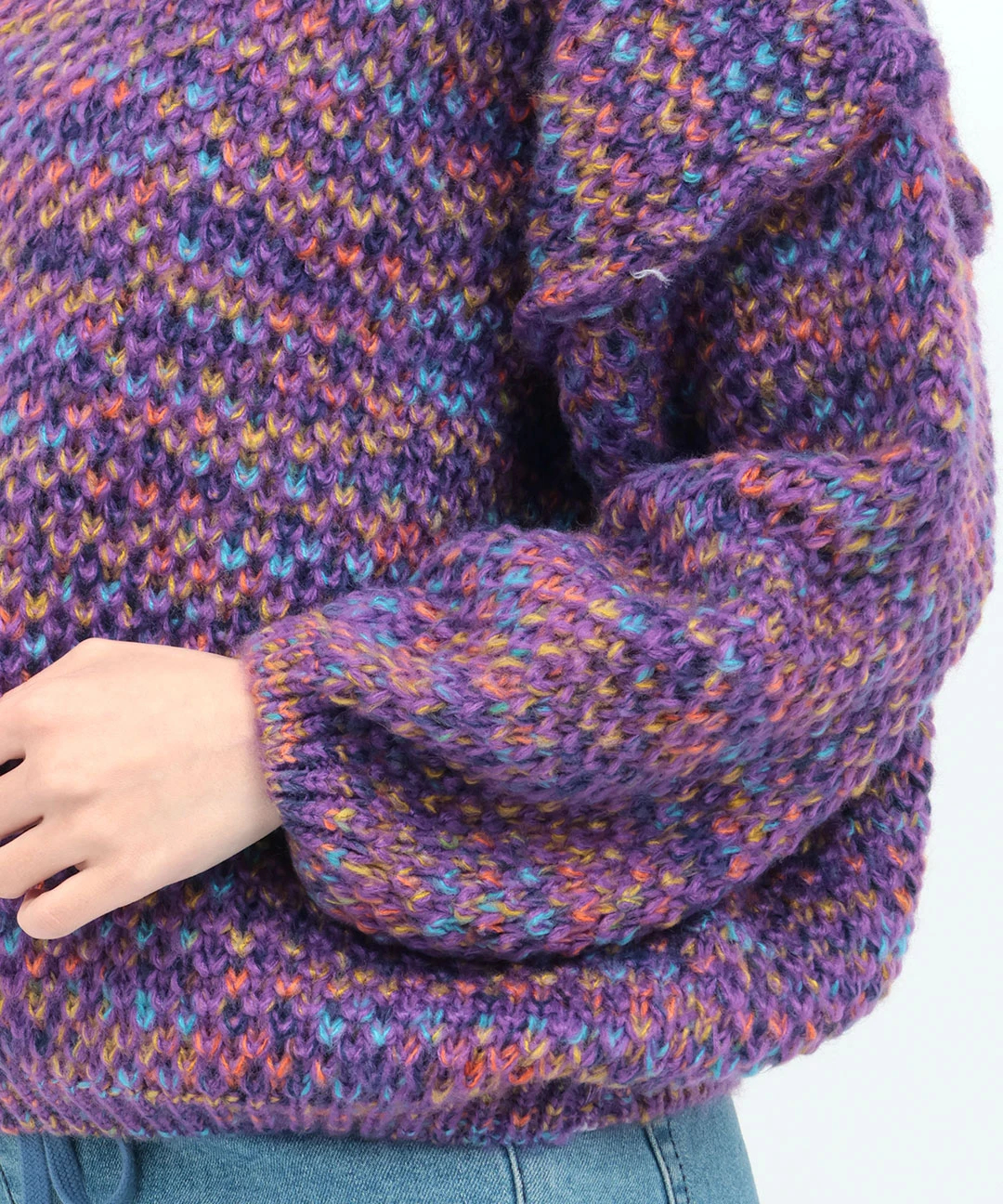 メランジハイネックニットプルオーバー / ニット・セーター