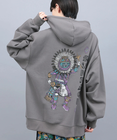 チチカカ |裏起毛サンフェイスプリントプルパーカー