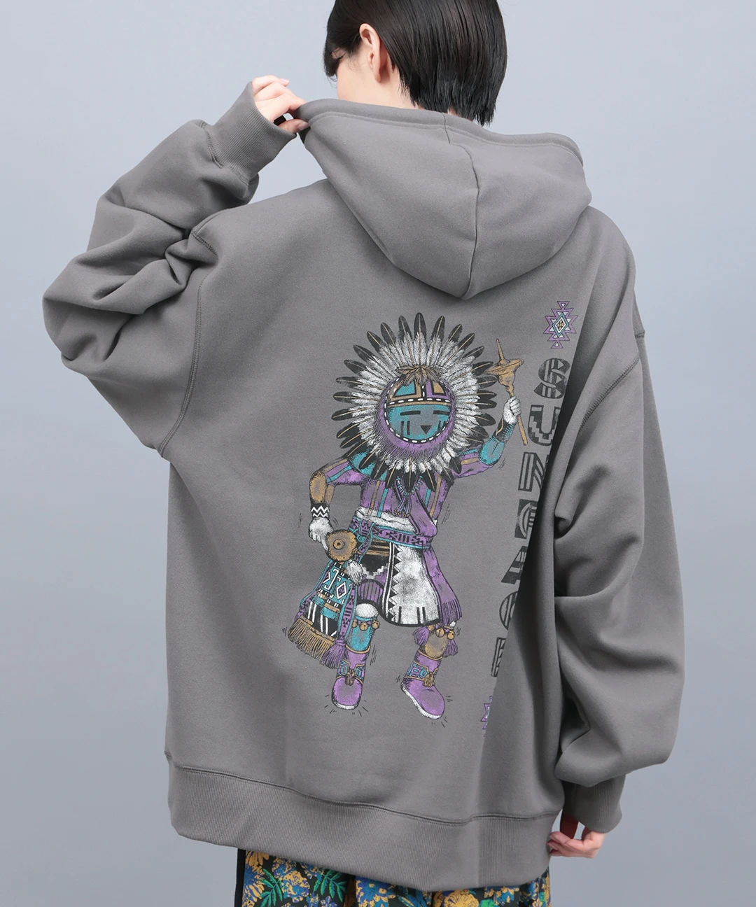 裏起毛サンフェイスプリントプルパーカー 【3月2日(月)15時までの限定