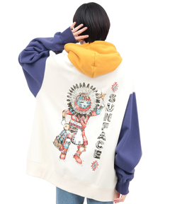 チチカカ |裏起毛サンフェイスプリントプルパーカー