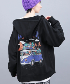 チチカカ |裏起毛チビカチナバスジップパーカー