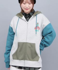 チチカカ |裏起毛チビカチナバスジップパーカー