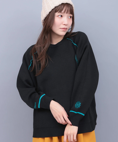 チチカカ |サンフェイスエンブロイダリー スウェットライクニットプルオーバー