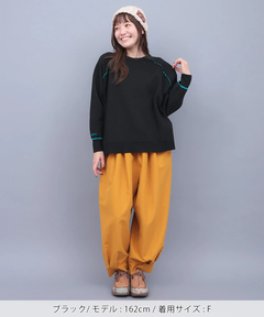 チチカカ |サンフェイスエンブロイダリー スウェットライクニットプルオーバー