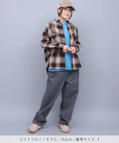 チチカカ |サンフェイスエンブロイダリー スウェットライクニットプルオーバー