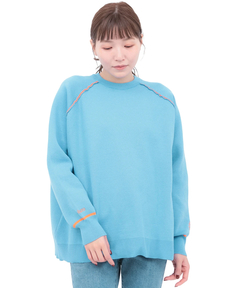 チチカカ |サンフェイスエンブロイダリー スウェットライクニットプルオーバー