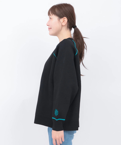 チチカカ |サンフェイスエンブロイダリー スウェットライクニットプルオーバー