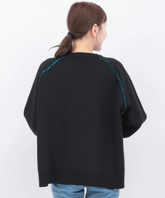 チチカカ |サンフェイスエンブロイダリー スウェットライクニットプルオーバー