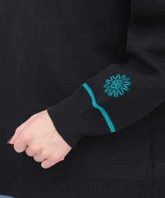 チチカカ |サンフェイスエンブロイダリー スウェットライクニットプルオーバー