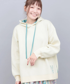 チチカカ |イェイエンブロイダリー スウェットライクニットフーディー