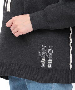 チチカカ |イェイエンブロイダリー スウェットライクニットフーディー