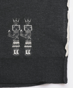 チチカカ |イェイエンブロイダリー スウェットライクニットフーディー