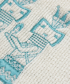 チチカカ |イェイエンブロイダリー スウェットライクニットフーディー