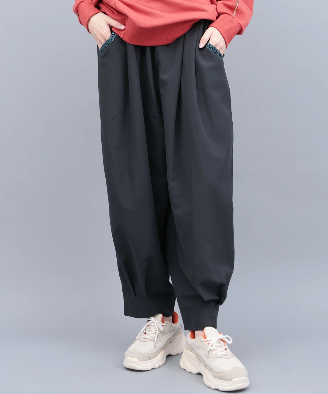 ピーチスキンエッグタックパンツ / パンツ | エスニックファッション