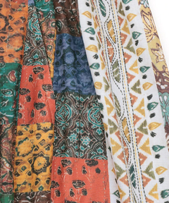 チチカカ |ファブリックプリント&ブラックパンツ