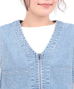 チチカカ |ライトオンスデザインステッチベスト