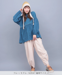 チチカカ |デニム×インディゴ天竺プルオーバー