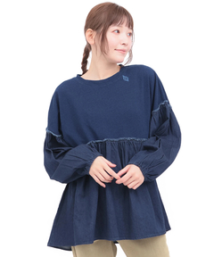 チチカカ |デニム×インディゴ天竺プルオーバー