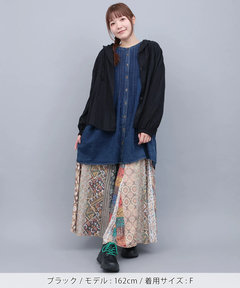 チチカカ |フード付きコットンレースシャツ