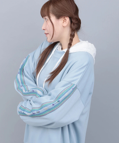 チチカカ |フード付きコットンレースシャツ