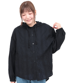 チチカカ |フード付きコットンレースシャツ