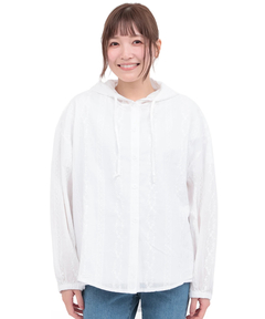 チチカカ |フード付きコットンレースシャツ