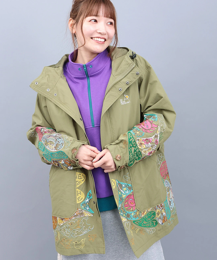 チチカカ |go slow caravan ウェザークロスパネル刺繍フィールドコート【WEB限定】