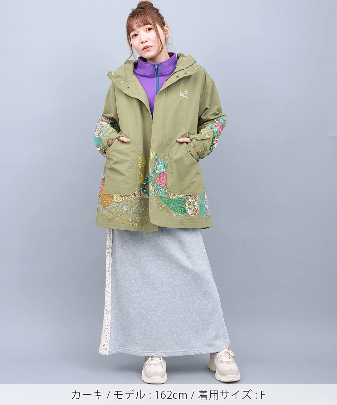 go slow caravan ウェザークロスパネル刺繍フィールドコート【WEB限定
