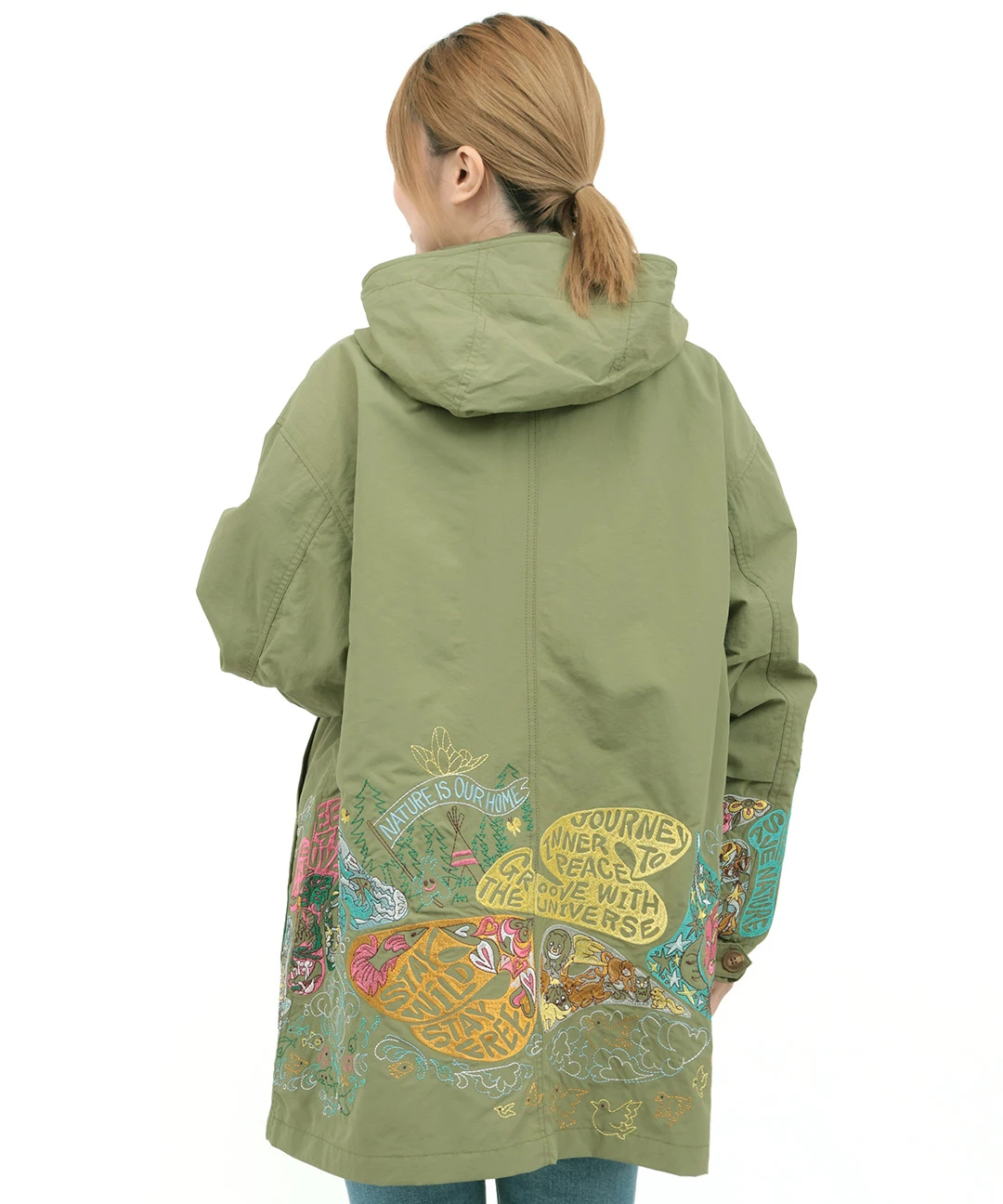 go slow caravan ウェザークロスパネル刺繍フィールドコート【WEB限定