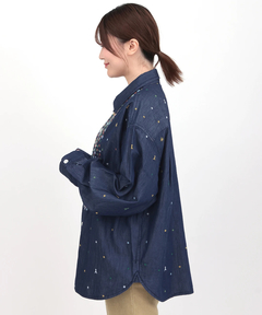 チチカカ |go slow caravan ライトデニムパネル刺繍シャツ【WEB限定】