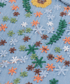 チチカカ |go slow caravan ライトデニムパネル刺繍シャツ【WEB限定】