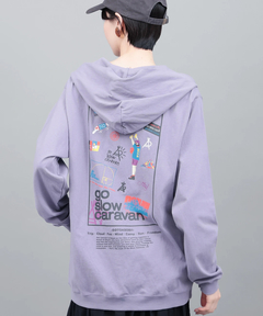 チチカカ |go slow caravan スクエアバックプリントジップパーカー【WEB限定】