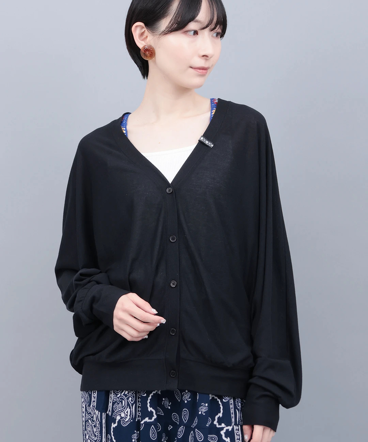 チチカカ |UVカット梨地ドルマンカーディガン