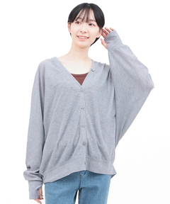 チチカカ |UVカット梨地ドルマンカーディガン