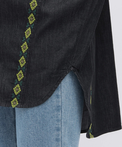 チチカカ |Rico ライトデニムメヒコタイル刺繍シャツ