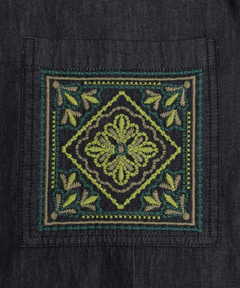 チチカカ |Rico ライトデニムメヒコタイル刺繍シャツ