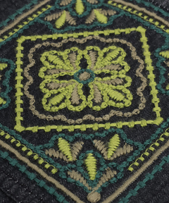 チチカカ |Rico ライトデニムメヒコタイル刺繍シャツ