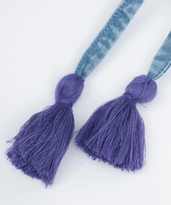 チチカカ |Rico ライトデニムメヒコタイル刺繍フレアスカート