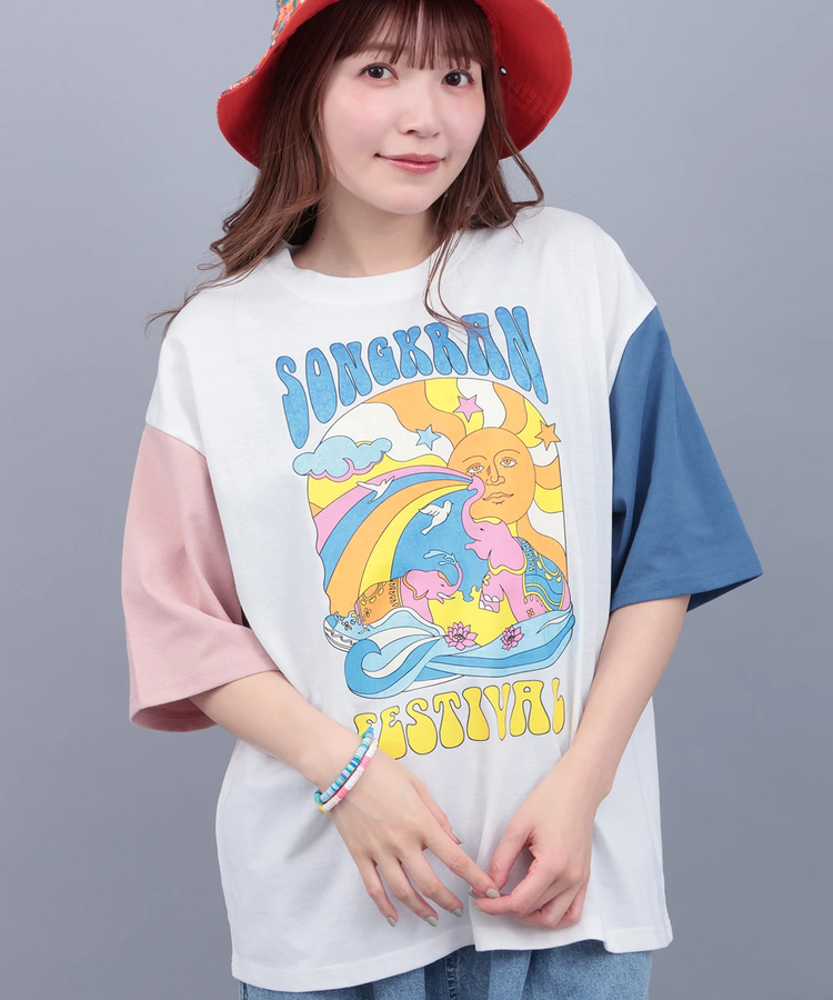 チチカカ |カラフルソンクラーンプリントTシャツ