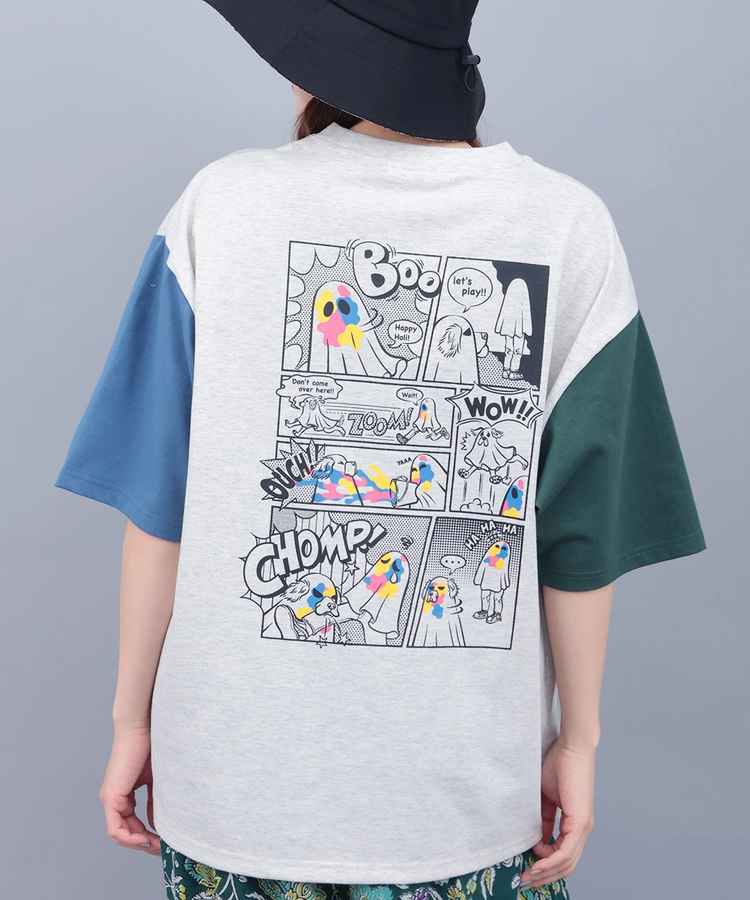 チチカカ |ホーリーおばけコミックプリントTシャツ