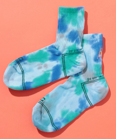チチカカ |go slow caravan タイダイ刺繍クウォーターソックス