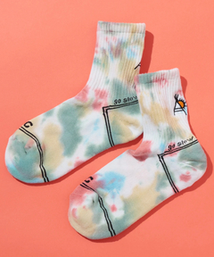 チチカカ |go slow caravan タイダイ刺繍クウォーターソックス