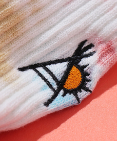 チチカカ |go slow caravan タイダイ刺繍クウォーターソックス