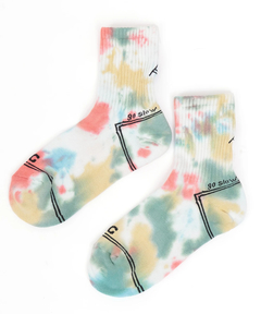 チチカカ |go slow caravan タイダイ刺繍クウォーターソックス