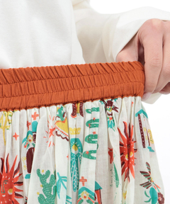 チチカカ |メヒコモチーフプリントパンツスカート