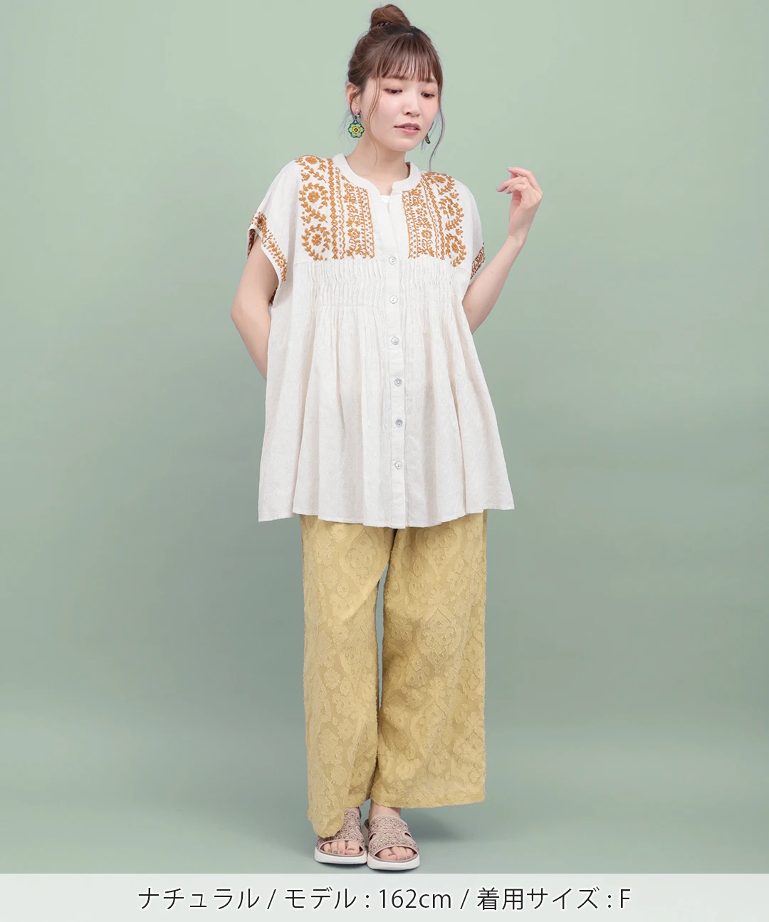 ボタニカルハンド刺繍ブラウス / シャツ・ブラウス | エスニック