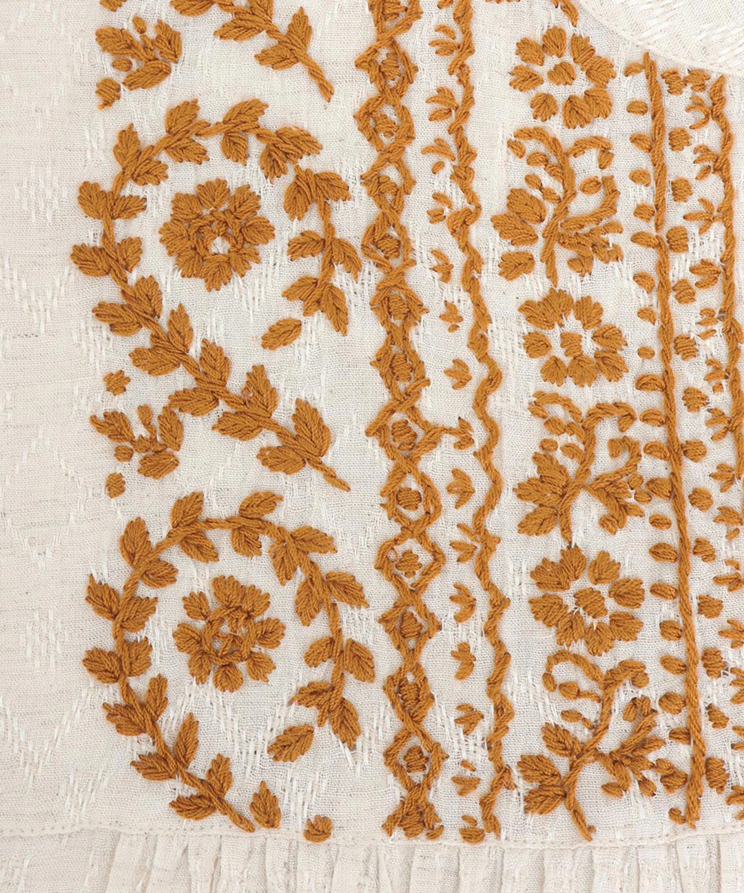 ボタニカルハンド刺繍ワンピース / ワンピース | エスニック